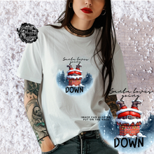 Load image into Gallery viewer, Custom Santa Loves Going Down Graphic Tee Grunge Gothic Emo Kid Men Women Unisex T Shirt
