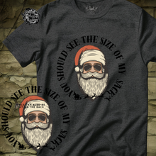 Load image into Gallery viewer, Custom Santa You Should See the Size of My Sack Graphic Tee Grunge Gothic Emo Kid Men Women Unisex T Shirt
