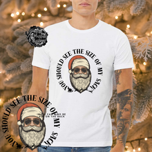 Load image into Gallery viewer, Custom Santa You Should See the Size of My Sack Graphic Tee Grunge Gothic Emo Kid Men Women Unisex T Shirt
