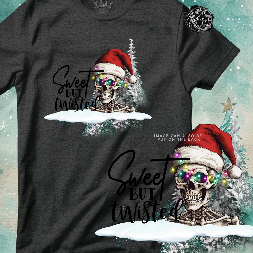 Custom Christmas Sweet Twisted Graphic Tee Grunge Gothic Emo Kid Men Women Unisex T Shirt