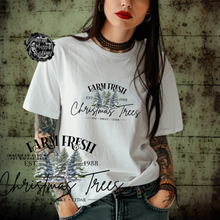 Load image into Gallery viewer, Custom Christmas Tree Farm Graphic Tee Grunge Gothic Emo Kid Men Women Unisex T Shirt
