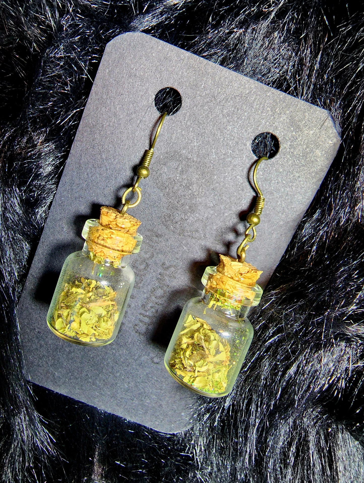 Herb Filled Jar Earrings Break In case of an Emergency